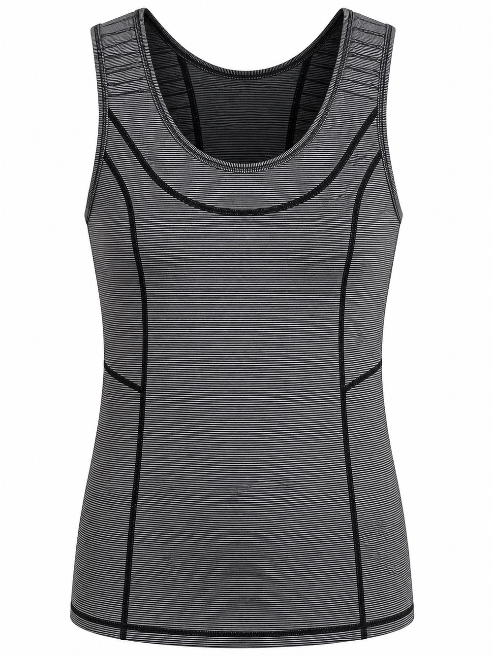 lululemon athletica Black and Gray Striped Athletic Tank